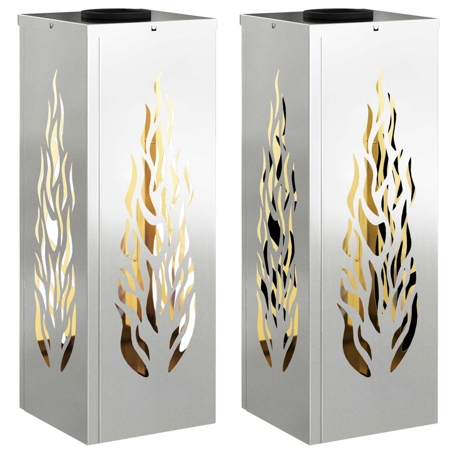 Faro LED solare per sentieri 2 pcs Zincato Zincato