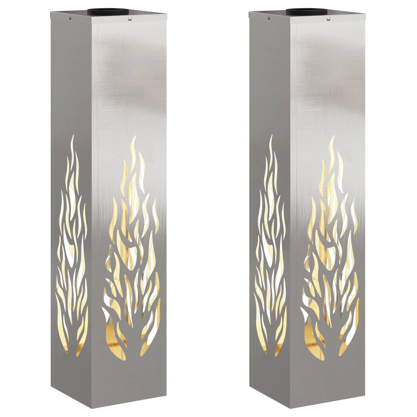 Faro LED solare per sentieri 2 pcs Acciaio inossidabile