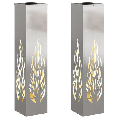 Faro LED solare per sentieri 2 pcs Acciaio inossidabile