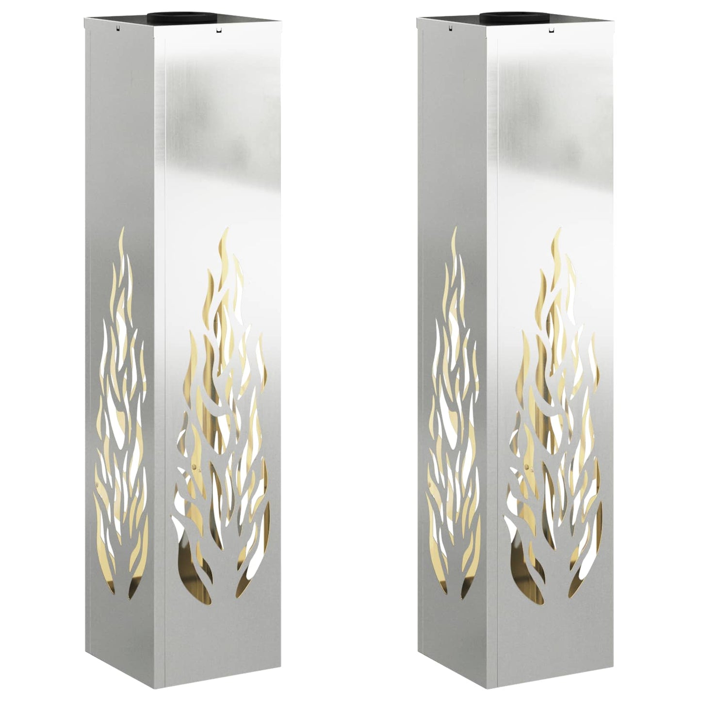 Faro LED solare per sentieri 2 pcs Zincato Zincato