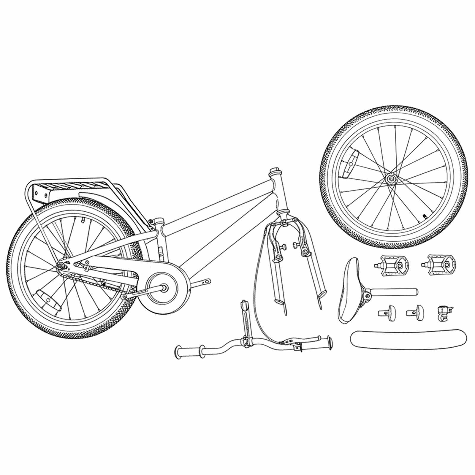 Bicicletta per Bambini 18 Pollici per bambini dai 5 ai 7 anni | homemem39