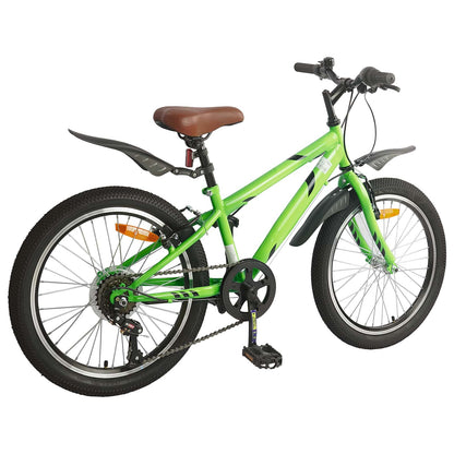 Bicicletta per Bambini 24 Pollici 6-Speed per 8-12 anni Verde