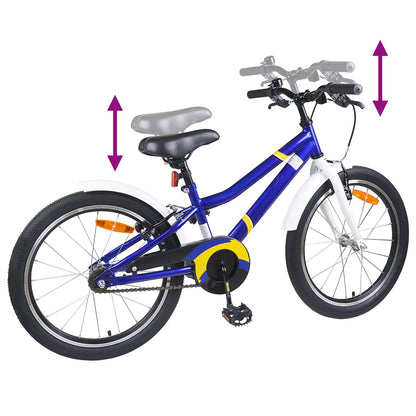Bicicletta per Bambini 24 Pollici per 8-12 anni Blu e bianco