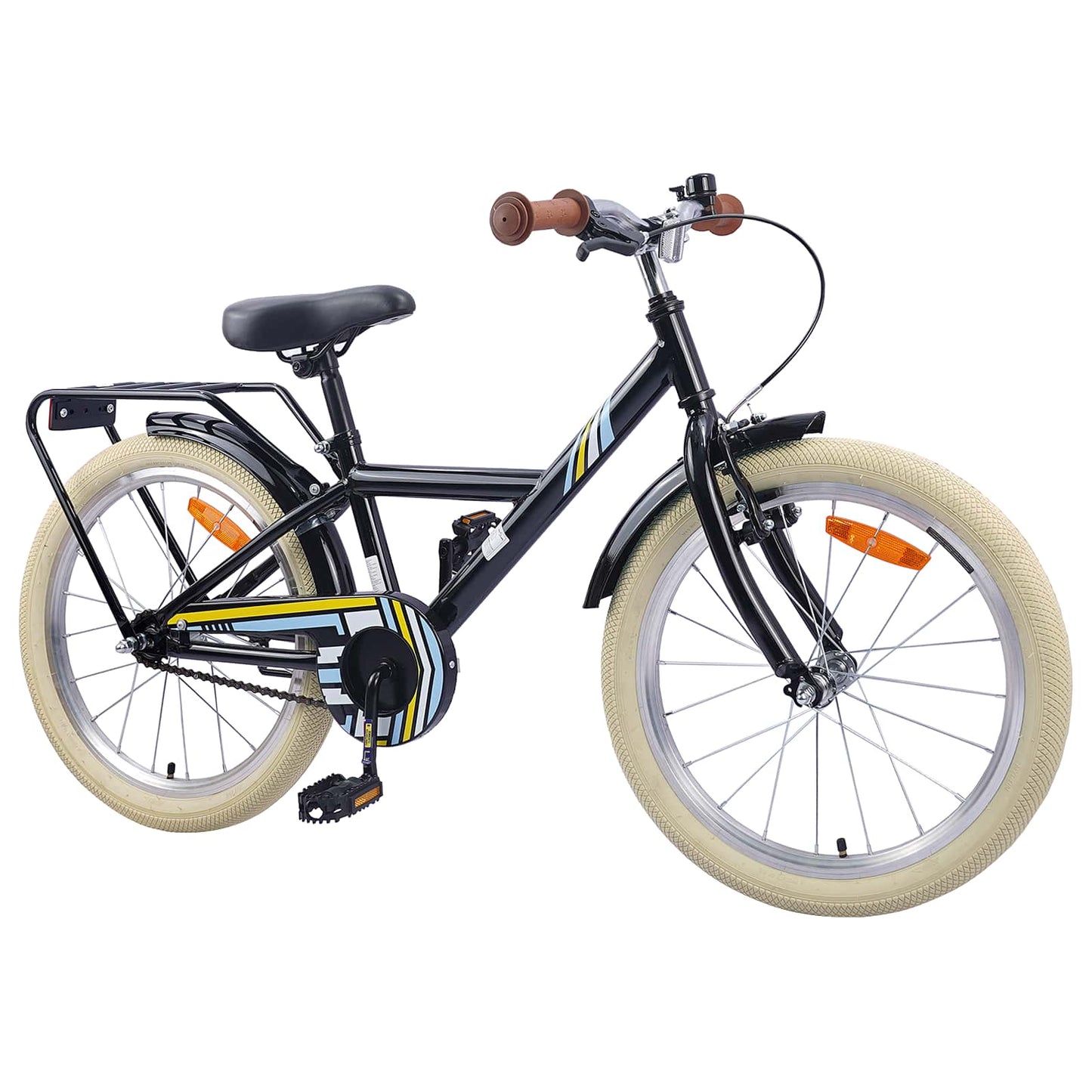 Bicicletta per Bambini 24 Pollici per 8-12 anni Nero