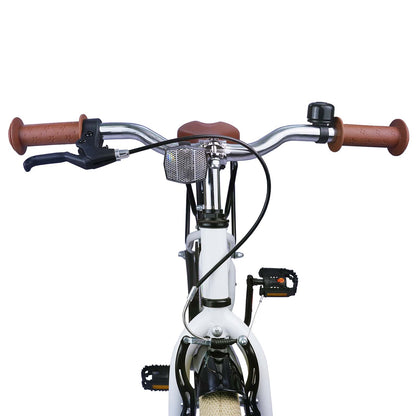 Bicicletta per Bambini 24 Pollici per 8-12 anni Bianco | homemem39