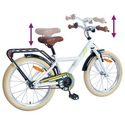 Bicicletta per Bambini 24 Pollici per 8-12 anni Bianco | homemem39