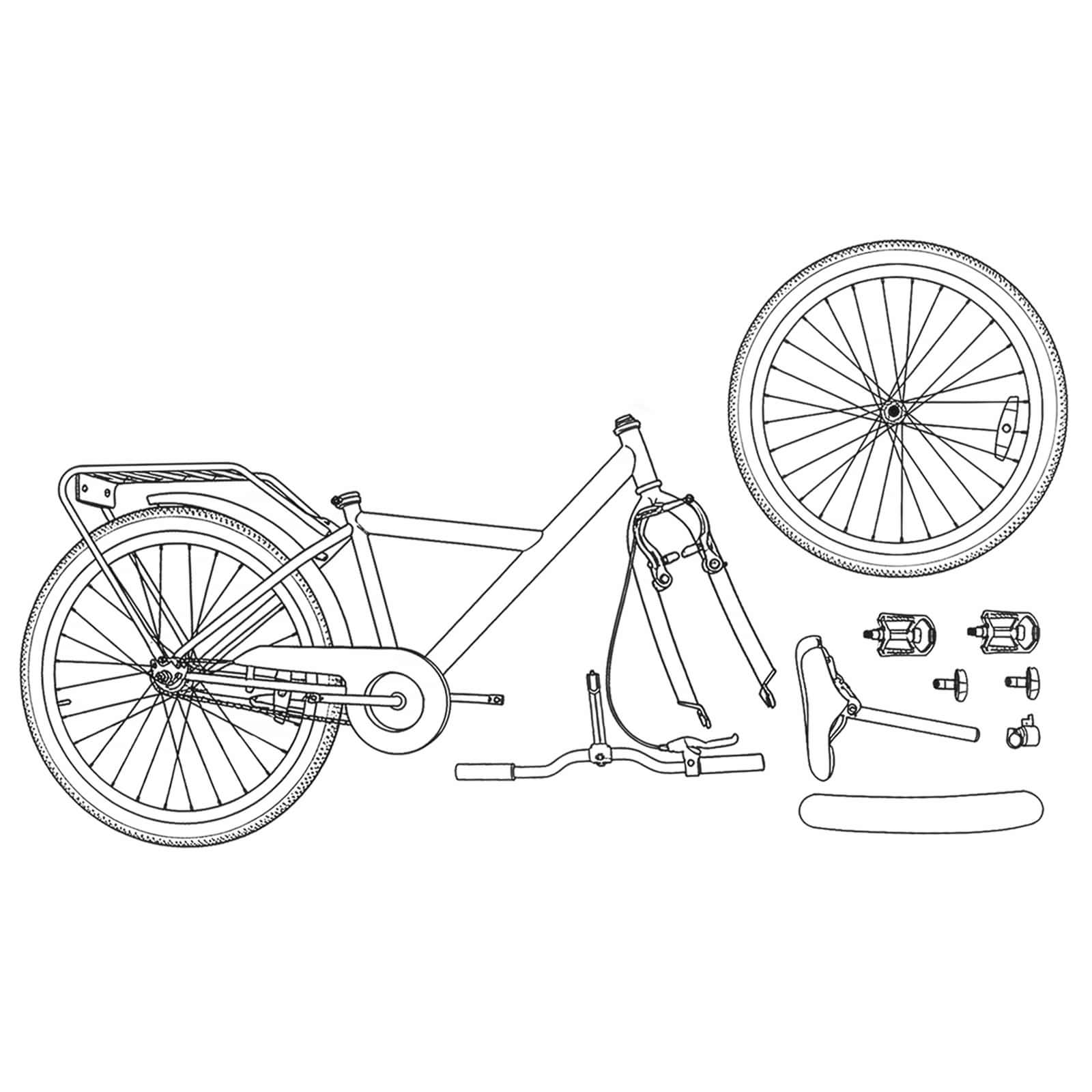 Bicicletta per Bambini 24 Pollici per 8-12 anni Verde | homemem39