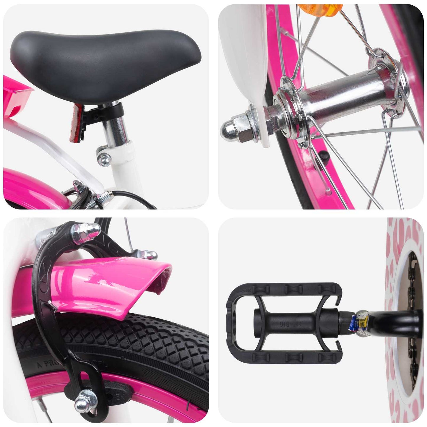 Bicicletta per Bambini 12 Pollici per bambini di 2-4 anni Rosa | homemem39
