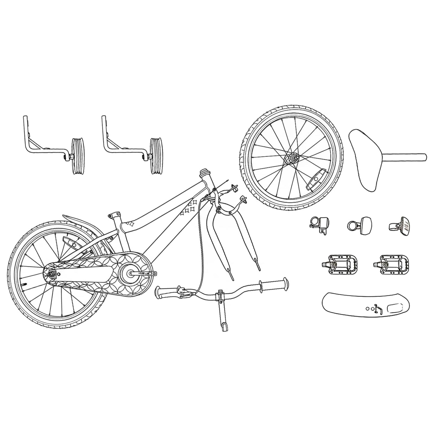Bicicletta per Bambini 12 Pollici per bambini di 2-4 anni | homemem39