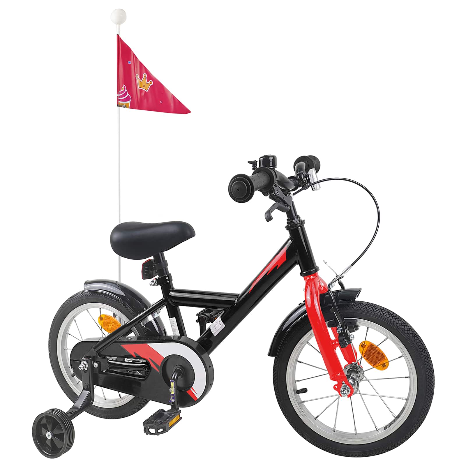 Bicicletta per Bambini 12 Pollici per bambini di 2-4 anni Nero | homemem39