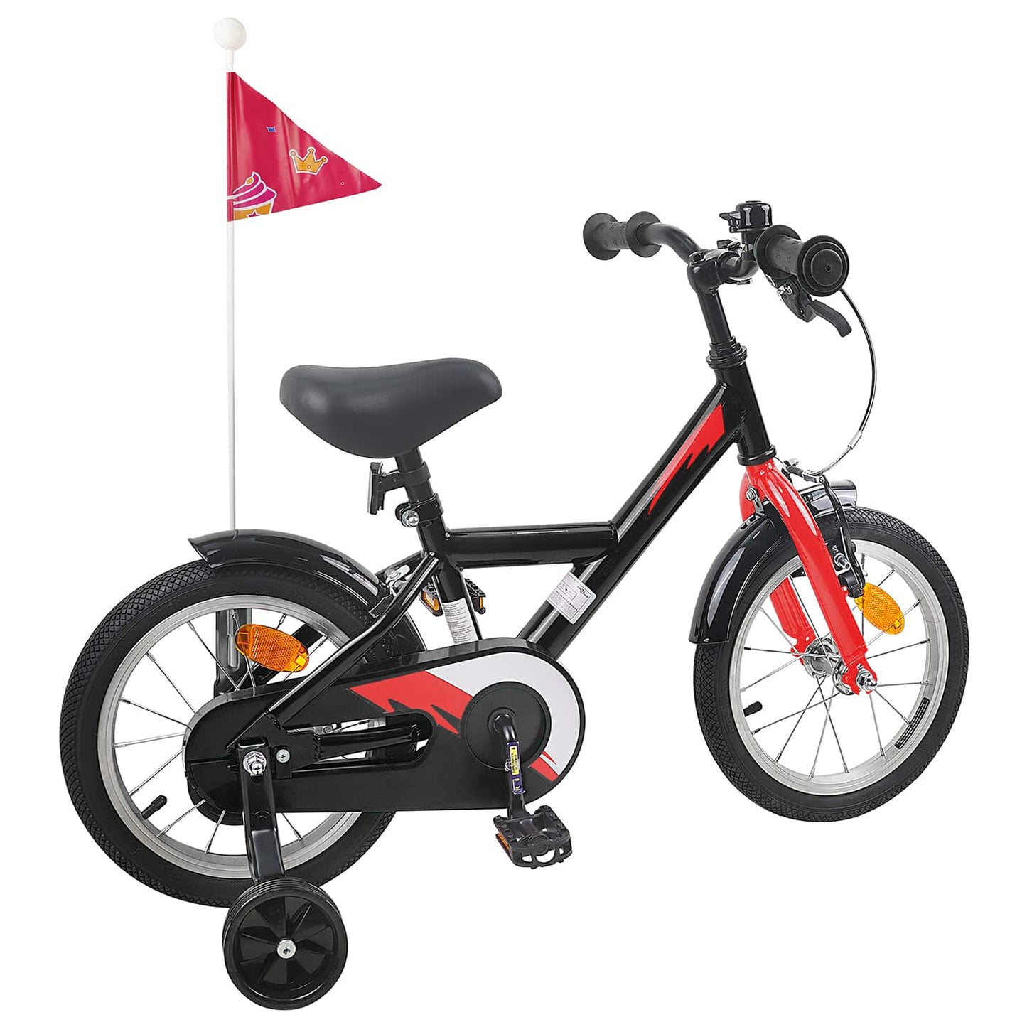 Bicicletta per Bambini 12 Pollici per bambini di 2-4 anni Nero | homemem39