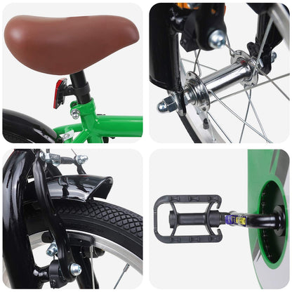 Bicicletta per Bambini 12 Pollici per bambini di 2-4 anni Verde | homemem39