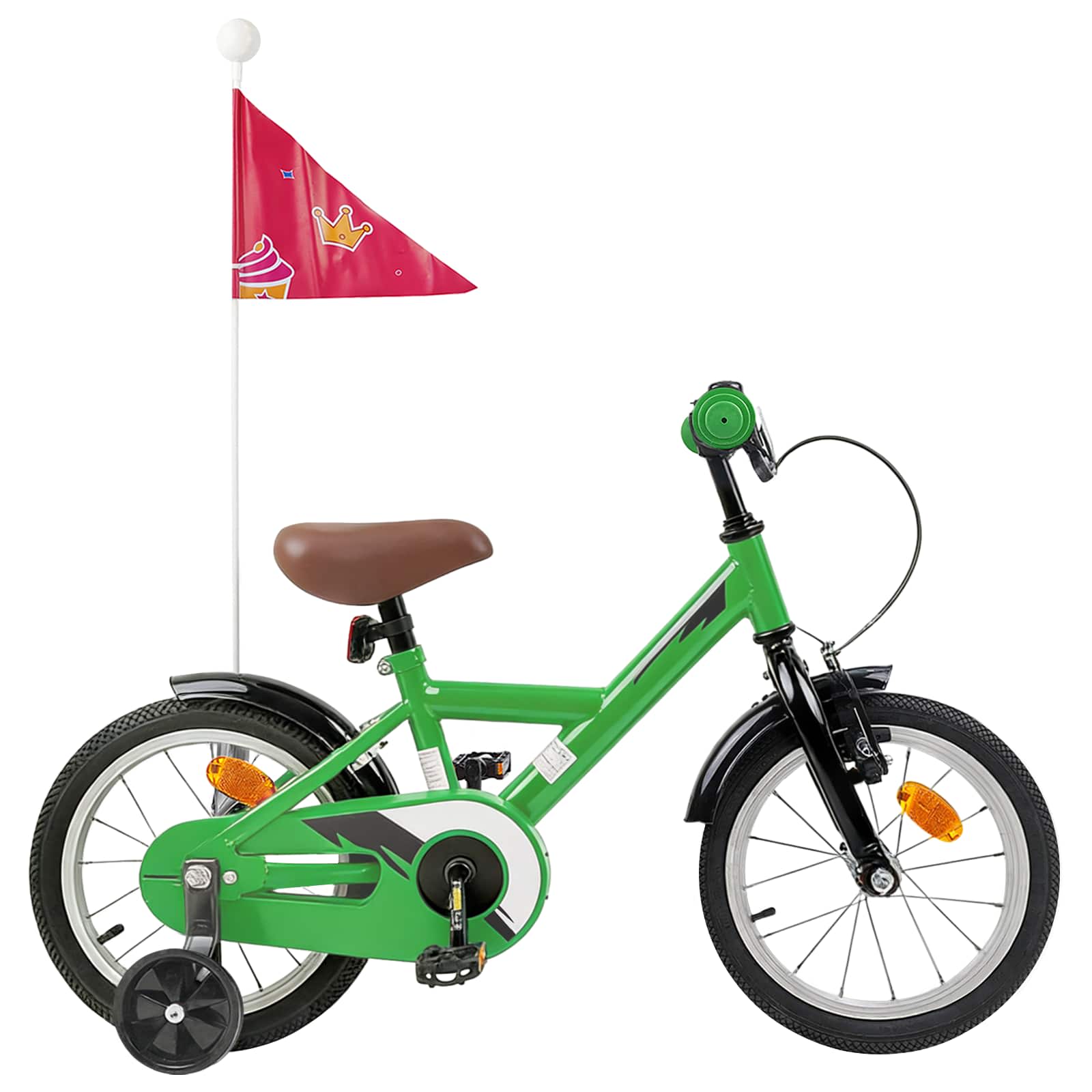 Bicicletta per Bambini 12 Pollici per bambini di 2-4 anni Verde | homemem39
