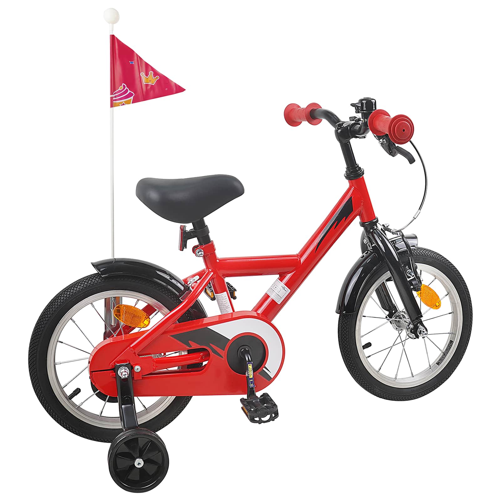 Bicicletta per Bambini 12 Pollici per bambini di 2-4 anni Rosso | homemem39