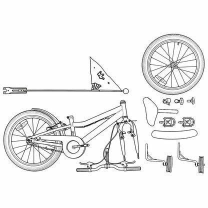Bicicletta per Bambini 12 Pollici per bambini di 2-4 anni Rosso | homemem39