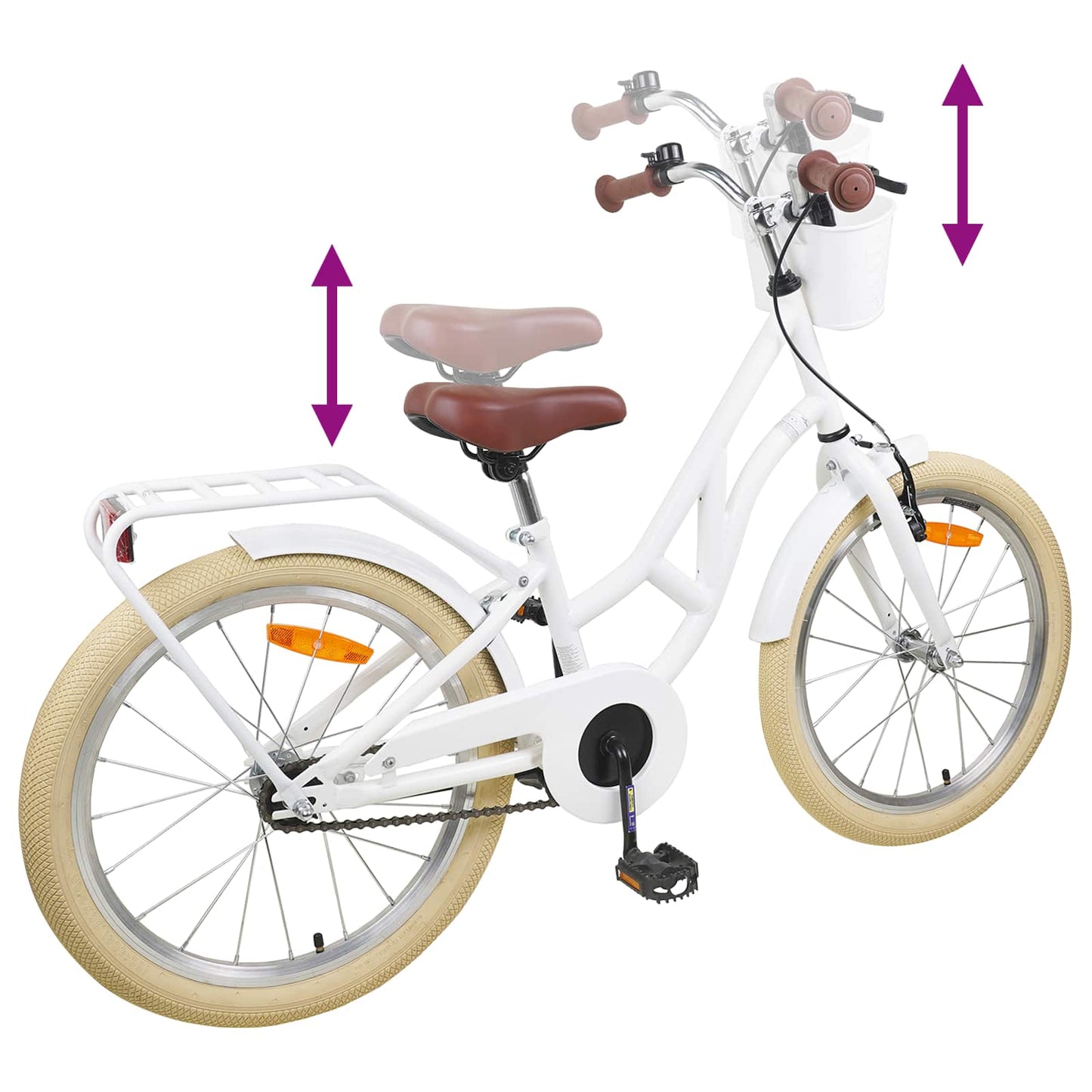 Bicicletta per Bambini 20 Pollici 6-11 Bianco | homemem39