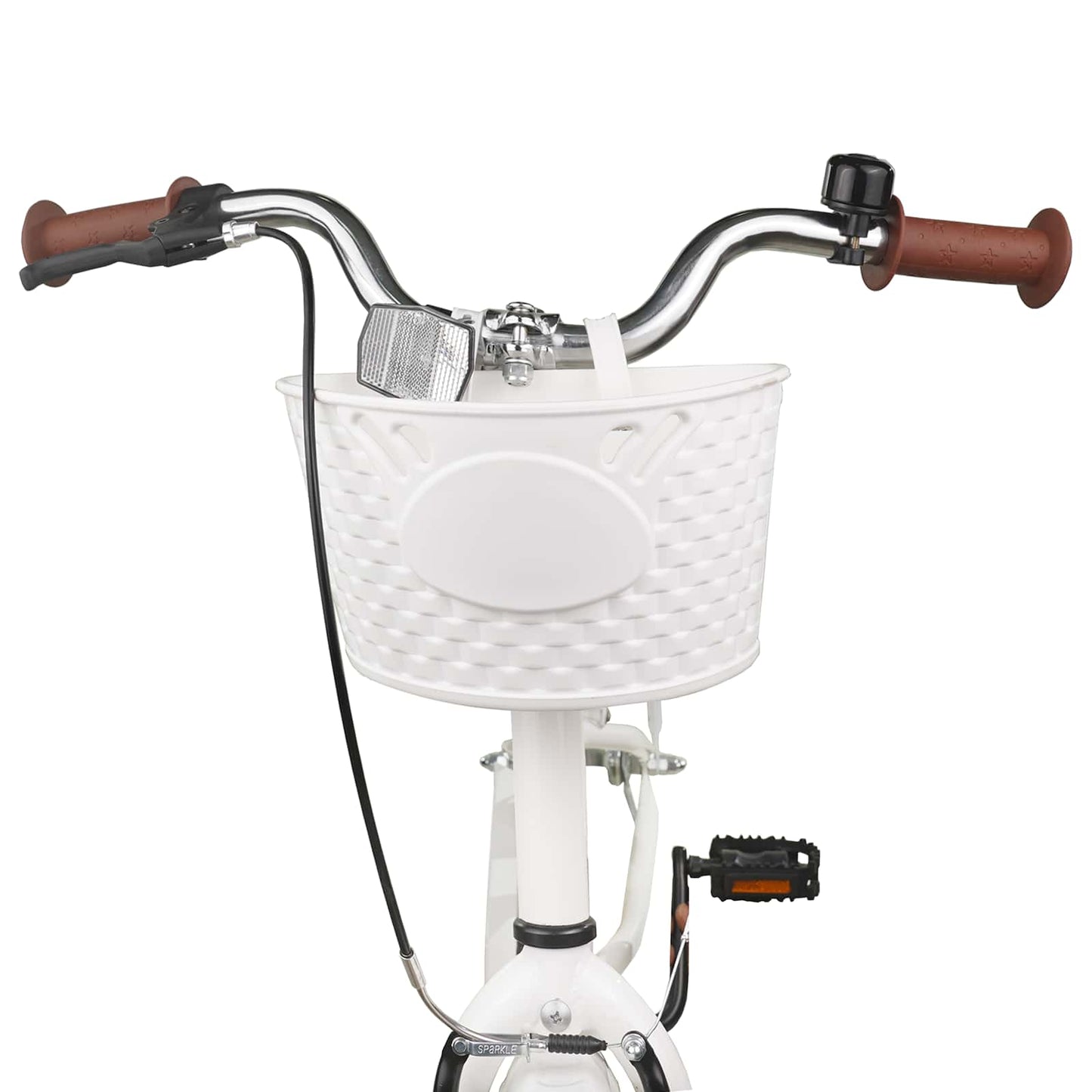 Bicicletta per Bambini 24 Pollici per 8-12 anni Bianco | homemem39