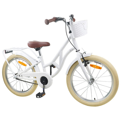 Bicicletta per Bambini 24 Pollici per 8-12 anni Bianco | homemem39