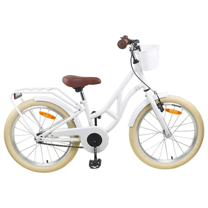 Bicicletta per Bambini 24 Pollici per 8-12 anni Bianco | homemem39