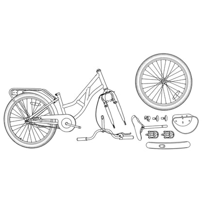Bicicletta per Bambini 24 Pollici per 8-12 anni Rosa chiaro | homemem39
