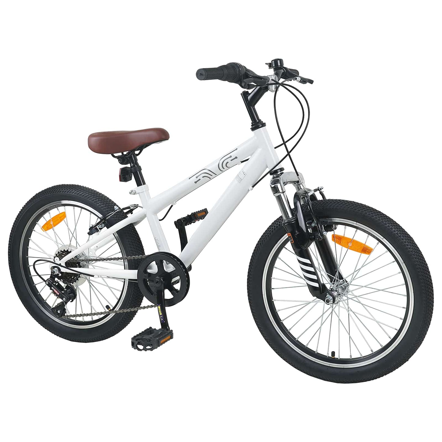Mountain Bike 20 Pollici 6-Velocità per 5-8 anni Bianco
