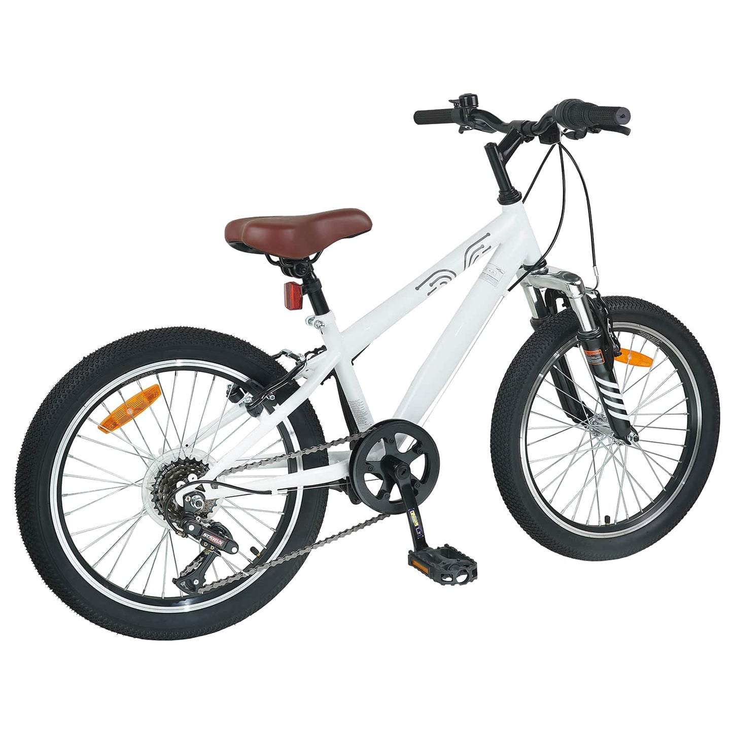 Mountain Bike 20 Pollici 6-Velocità per 5-8 anni Bianco