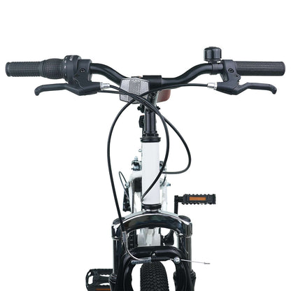 Mountain Bike 24 Pollici 6-Velocità per 8-12 anni Bianco | homemem39