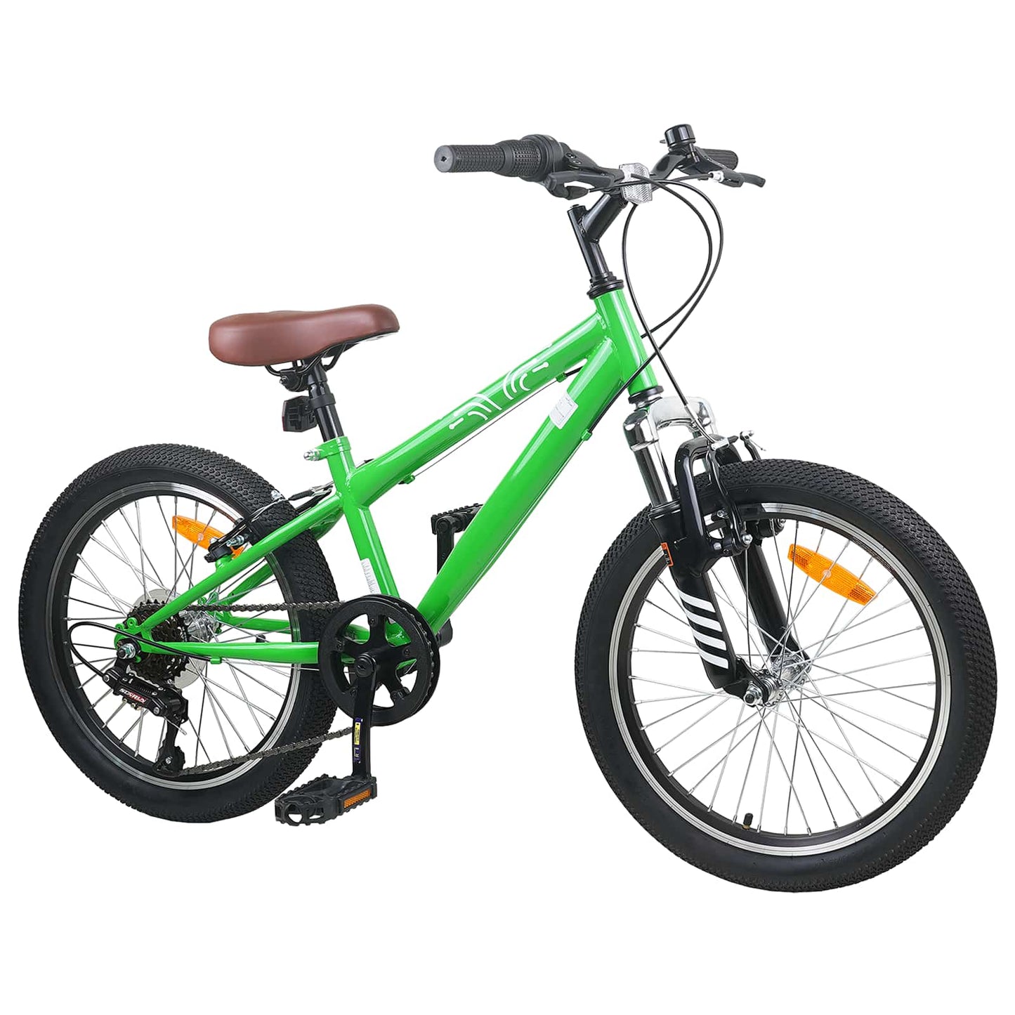 Mountain Bike 24 Pollici 6-Velocità per 8-12 anni Verde | homemem39