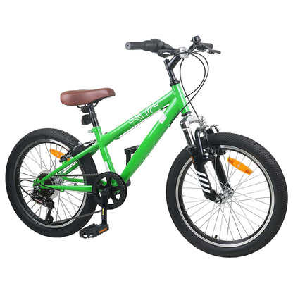 Mountain Bike 24 Pollici 6-Velocità per 8-12 anni Verde | homemem39