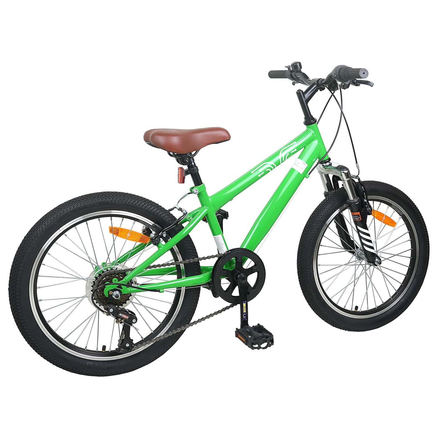 Mountain Bike 24 Pollici 6-Velocità per 8-12 anni Verde | homemem39