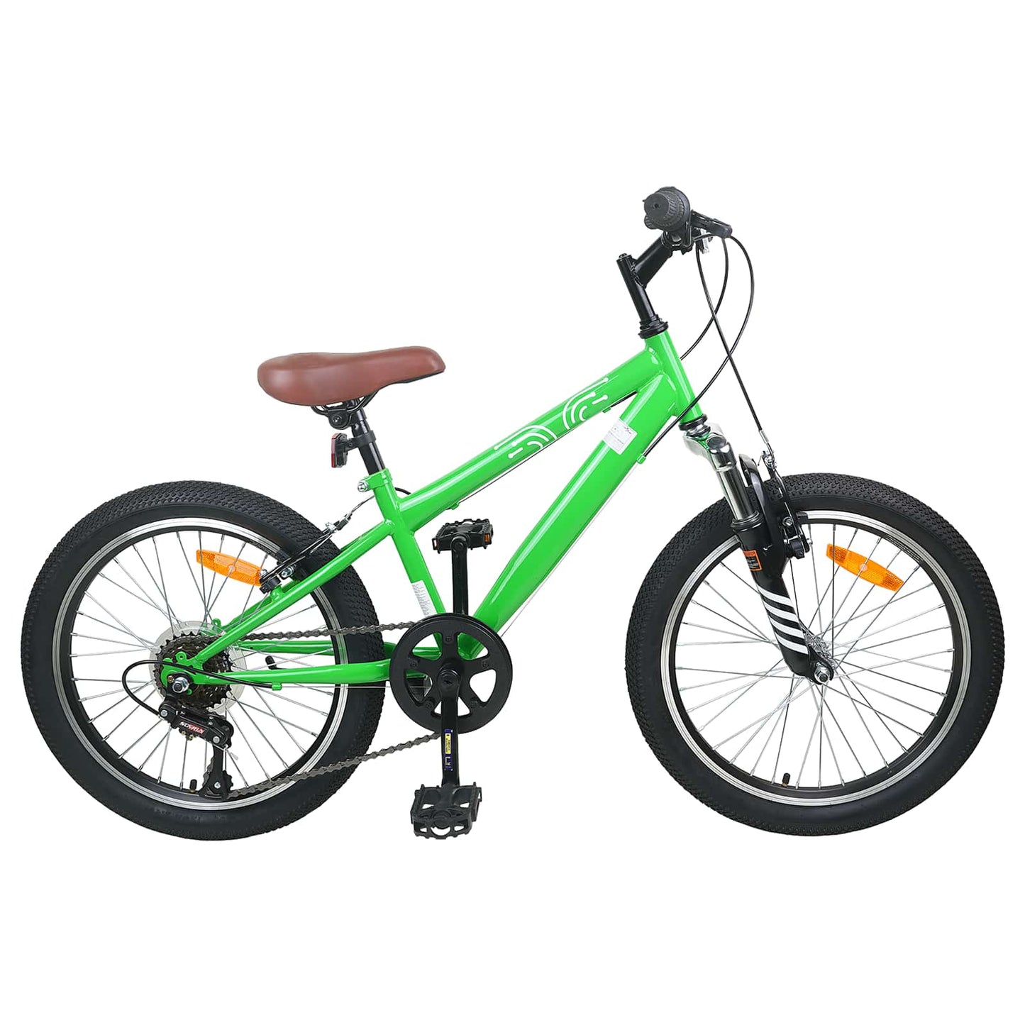 Mountain Bike 24 Pollici 6-Velocità per 8-12 anni Verde | homemem39