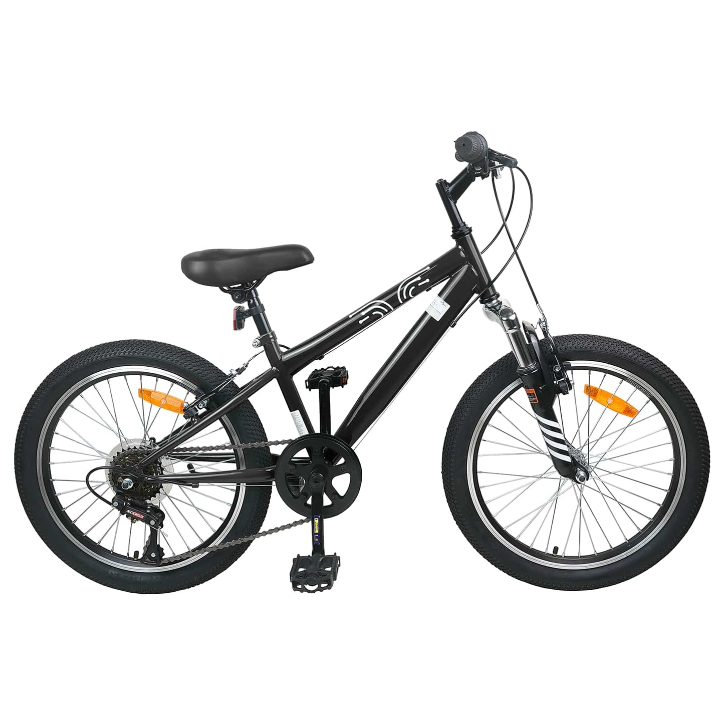 Mountain Bike 20 Pollici 6-Velocità per 5-8 anni Nero