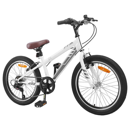 Mountain Bike 20 Pollici 6-Speed per 5-8 anni Bianco