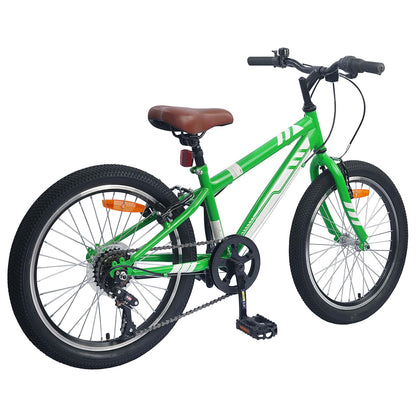 Mountain Bike 24 Pollici 6-Speed per 8-12 anni Verde