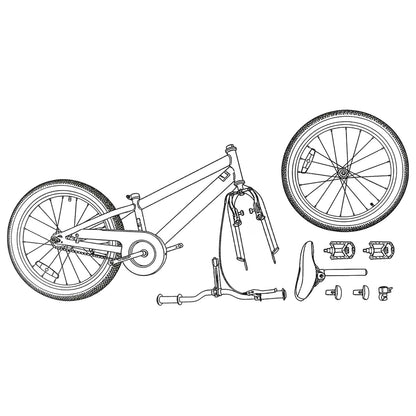 Mountain Bike 20 Pollici 6-Speed per 5-8 anni Nero