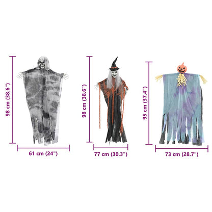 Fantasma appeso di Halloween 3 pcs Multicolore 61 x 97 cm