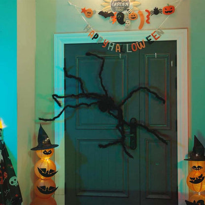 Decorazione Ragno di Halloween 3 pcs Nero 150 cm