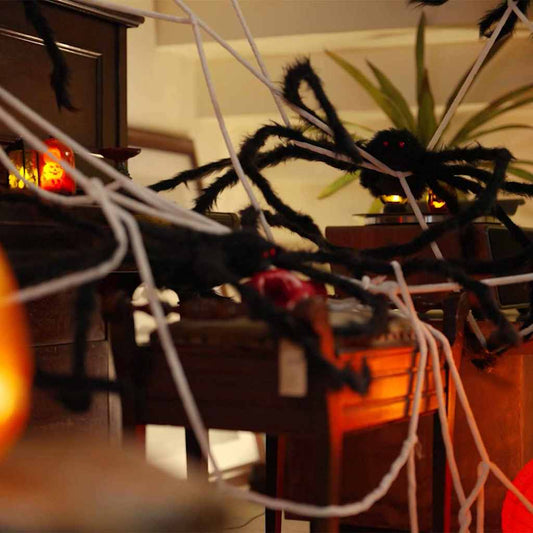 Decorazione di Halloween con ragni e ragnatele 4 pcs 150 cm