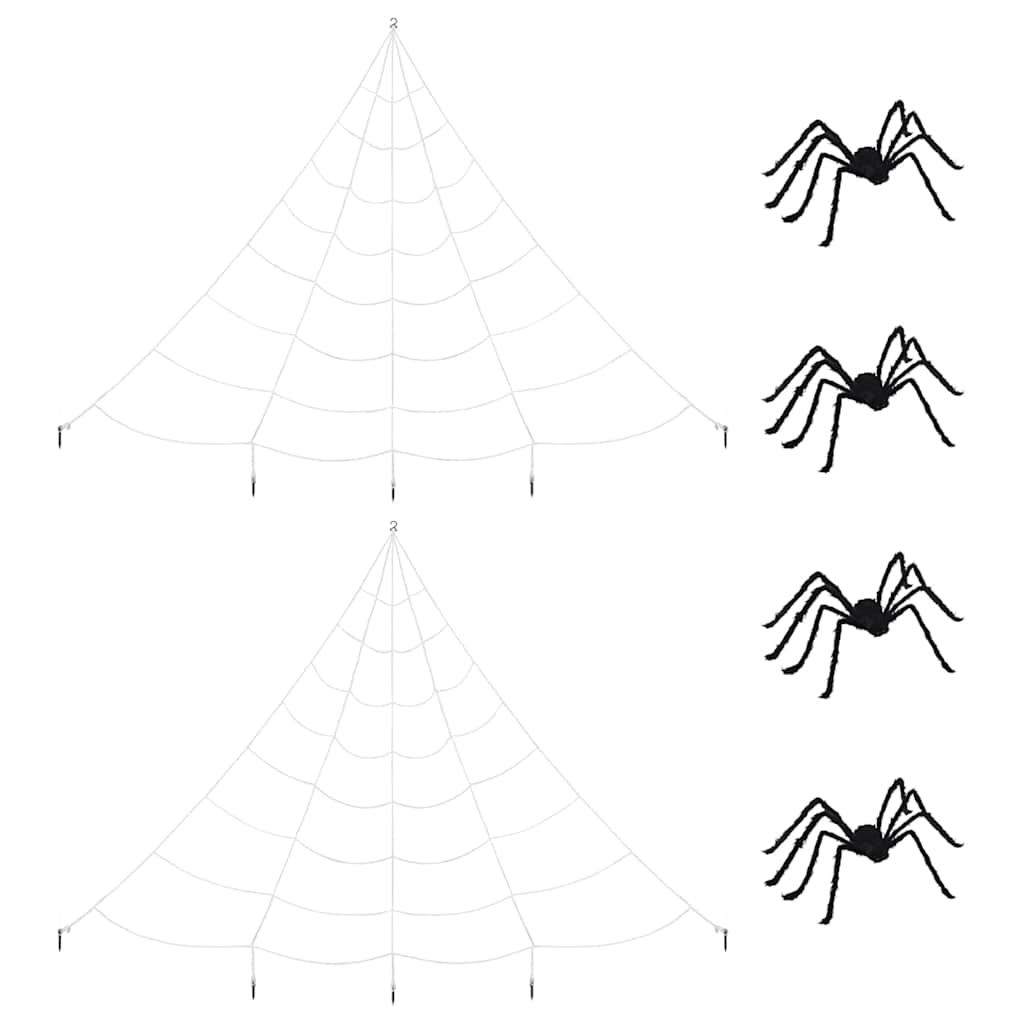 Decorazione di Halloween con ragni e ragnatele 4 pcs 150 cm