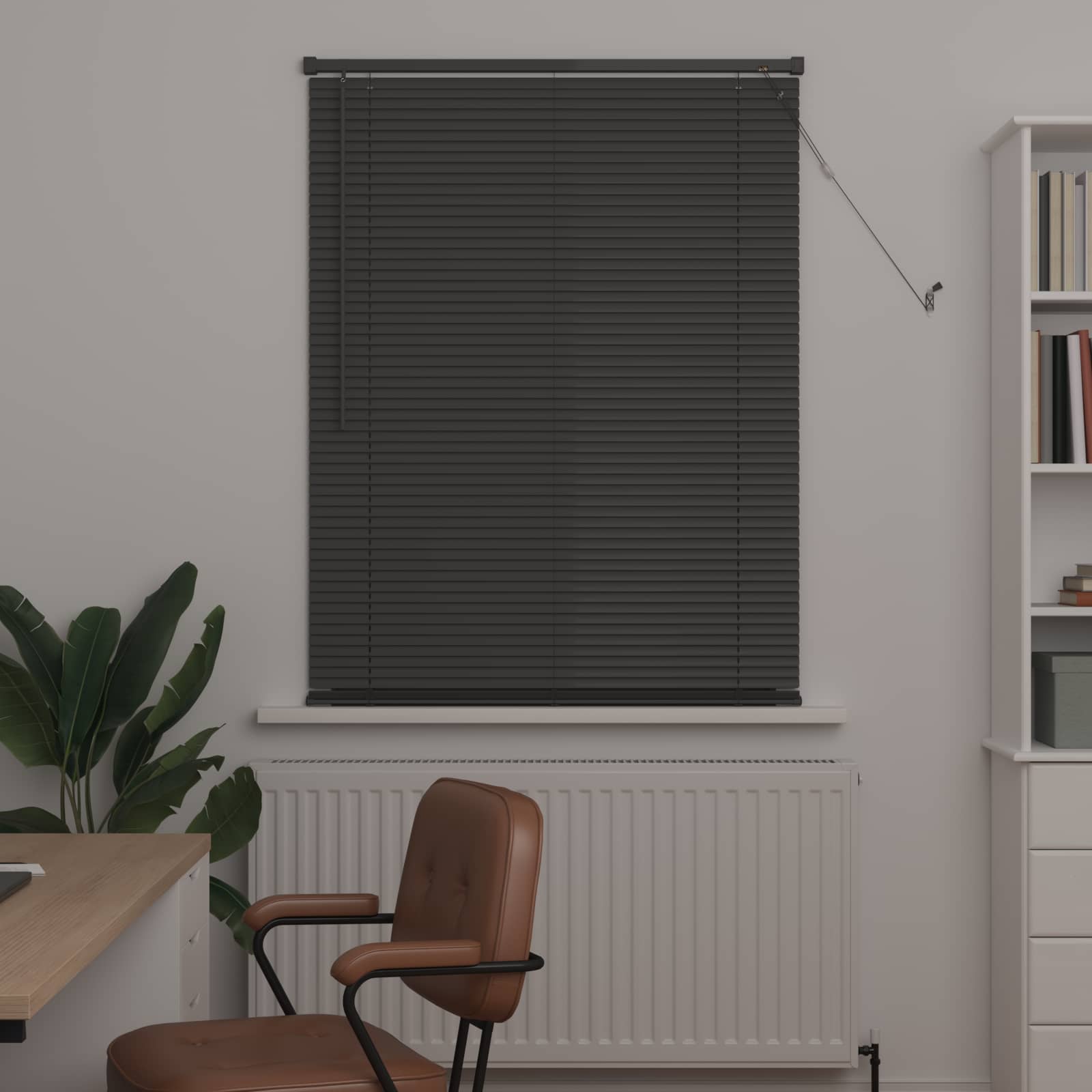 Tenda Veneziana Grigio Argento 150 x 80 cm 25 mm PVC | homemem39