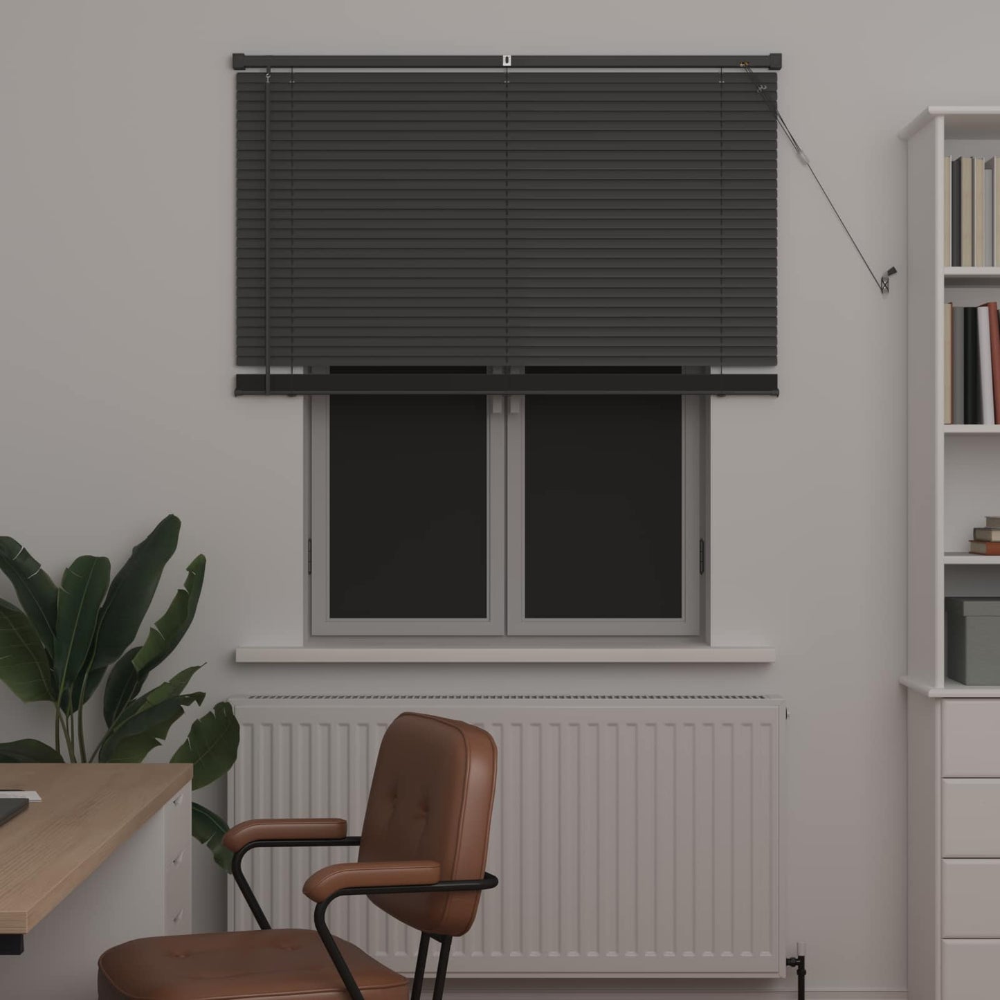 Tenda Veneziana Grigio Argento 150 x 110 cm 25 mm PVC | homemem39