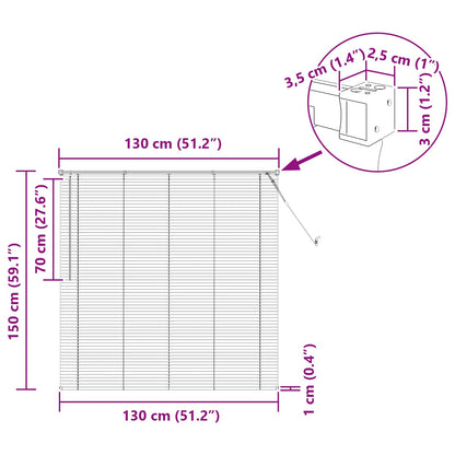 Tenda Veneziana Grigio Argento 150 x 130 cm 25 mm PVC | homemem39
