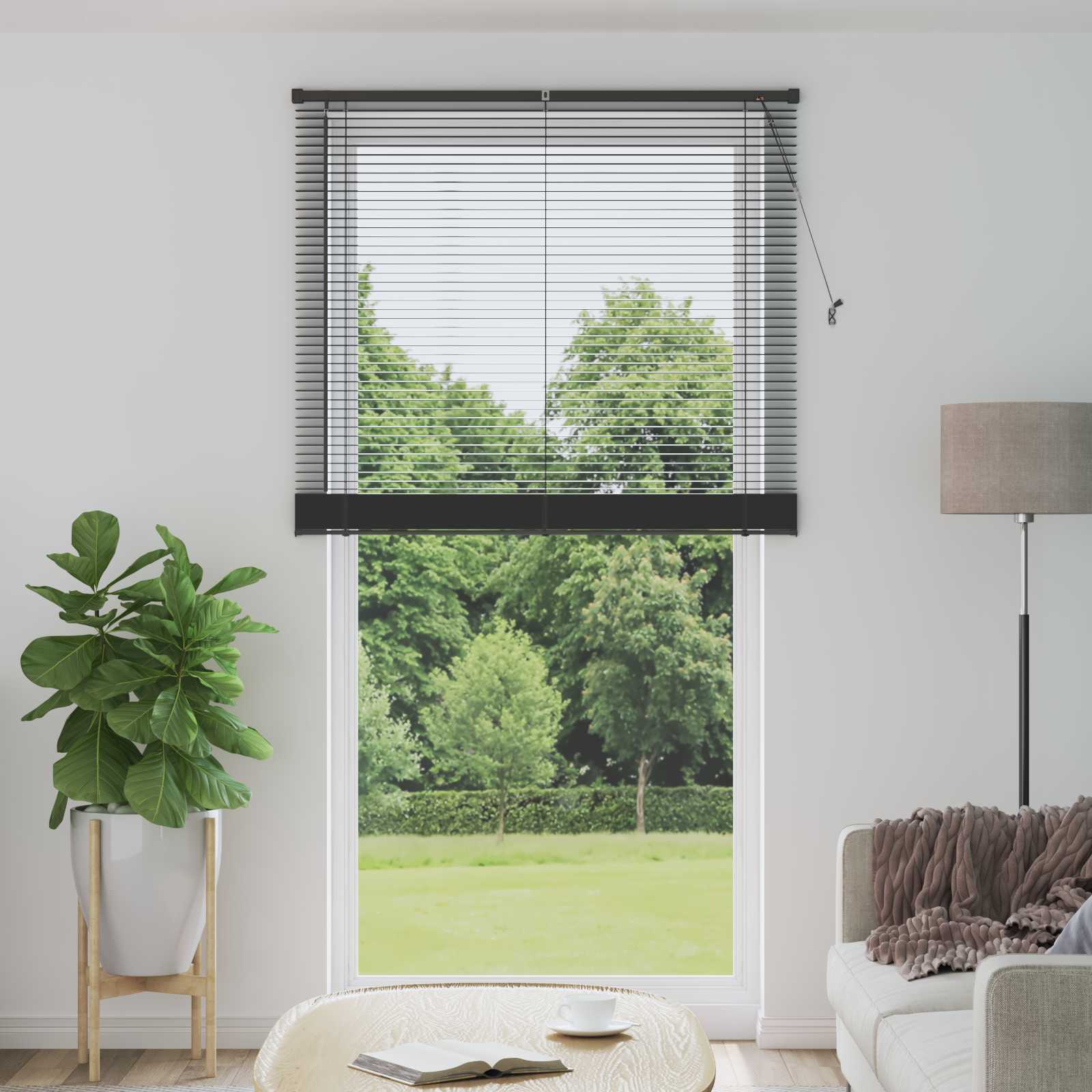 Tenda Veneziana Grigio Argento 213 x 110 cm 25 mm PVC | homemem39