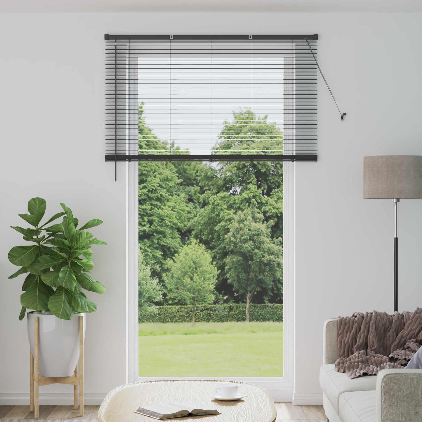 Tenda Veneziana Grigio Argento 213 x 140 cm 25 mm PVC | homemem39