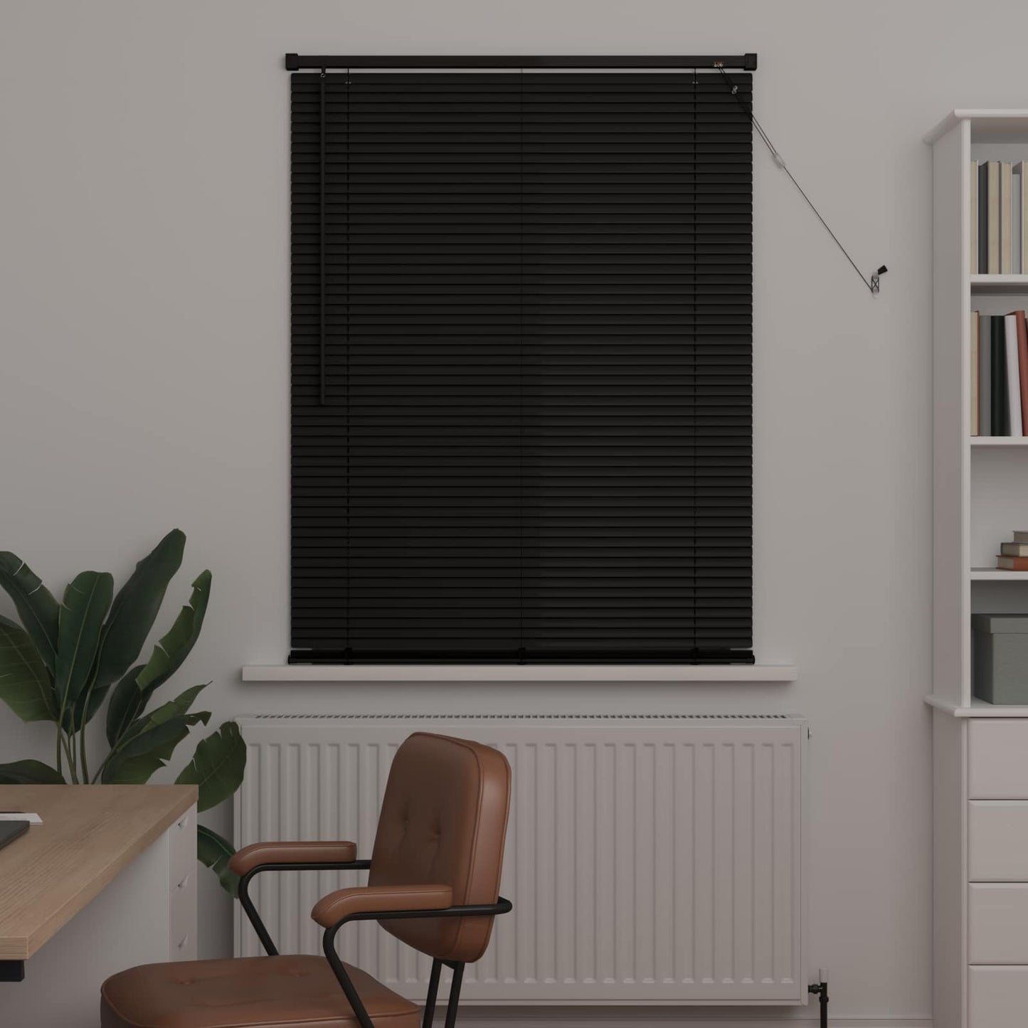 Tenda Veneziana Nero 150 x 100 cm 25 mm PVC