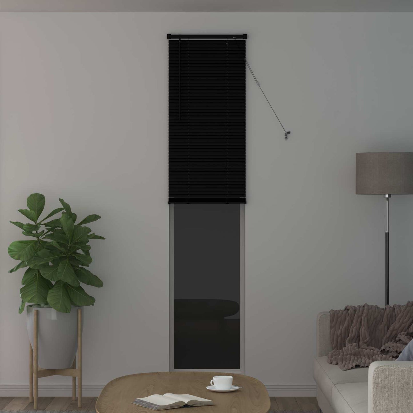 Tenda Veneziana Nero 213 x 60 cm 25 mm PVC