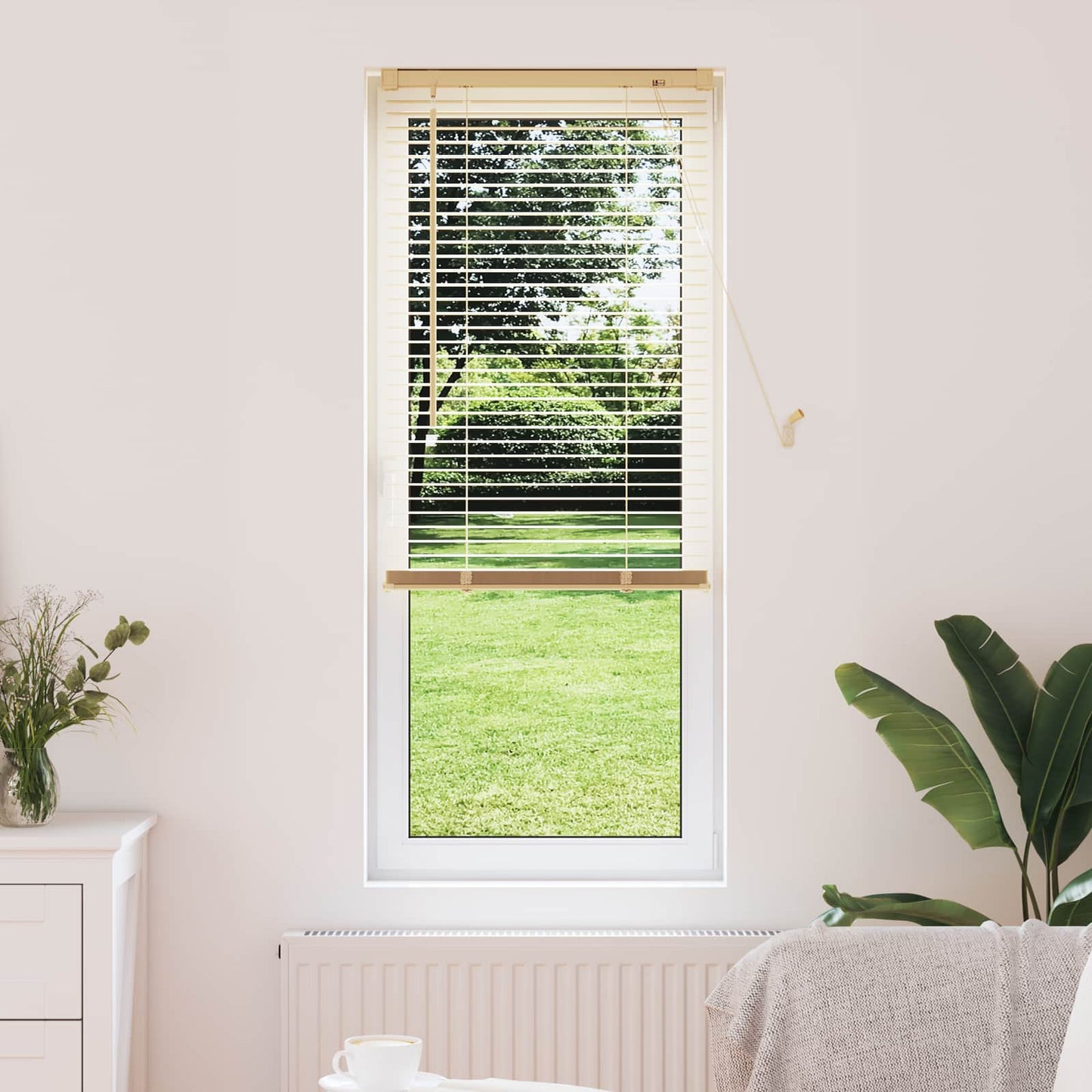 Tenda Veneziana Marrone Chiaro con Motivo 150 x 40 cm PVC | homemem39