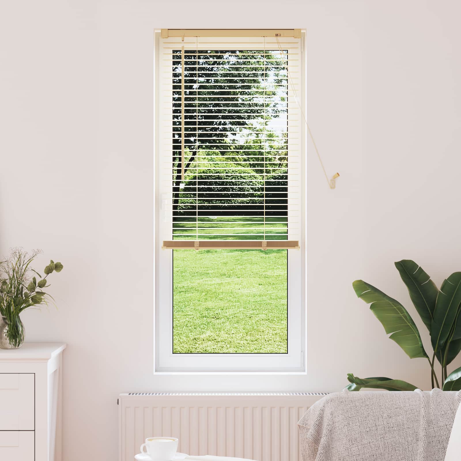 Tenda Veneziana Marrone Chiaro con Motivo 150 x 40 cm PVC | homemem39