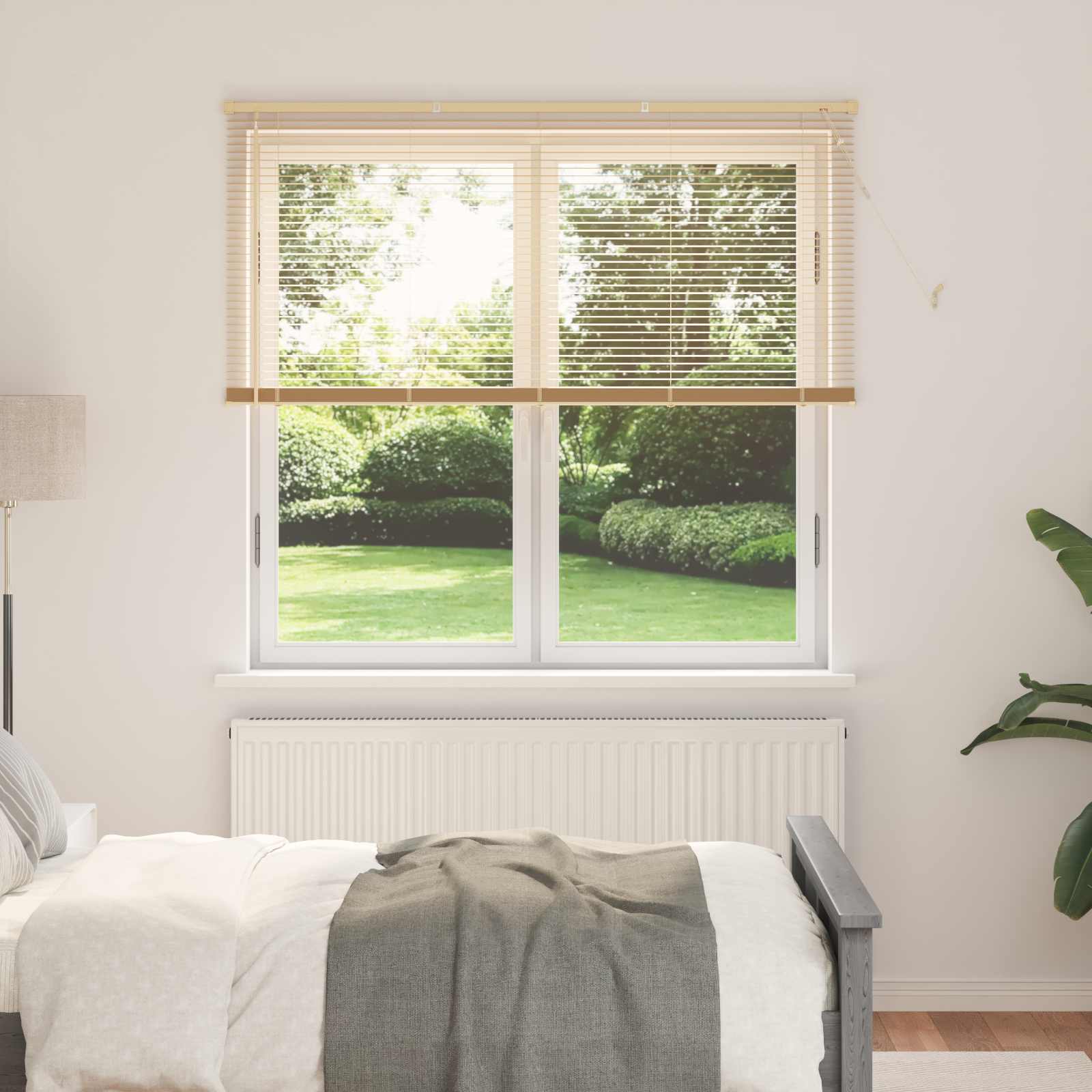 Tenda Veneziana Marrone Chiaro con Motivo 150 x 160 cm PVC | homemem39