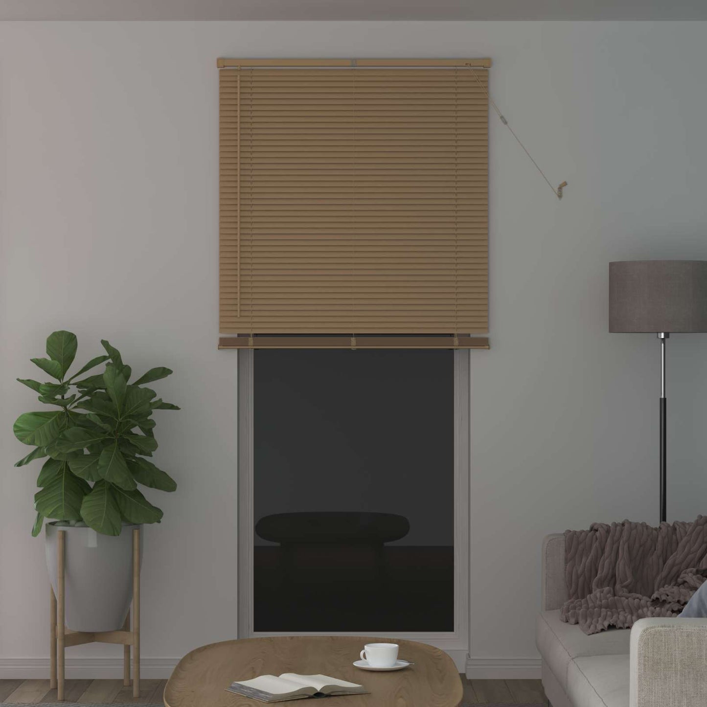 Tenda Veneziana Marrone Chiaro con Motivo 213 x 70 cm PVC | homemem39